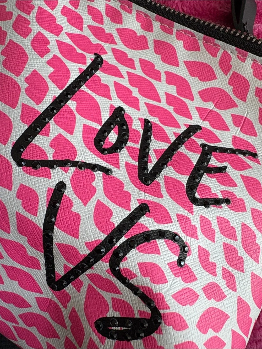Victoria’s Secret pink neon love VS makeup bag